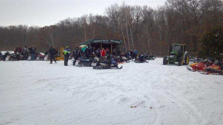 Family Day 2013 -- Sleds at shelter (Medium)