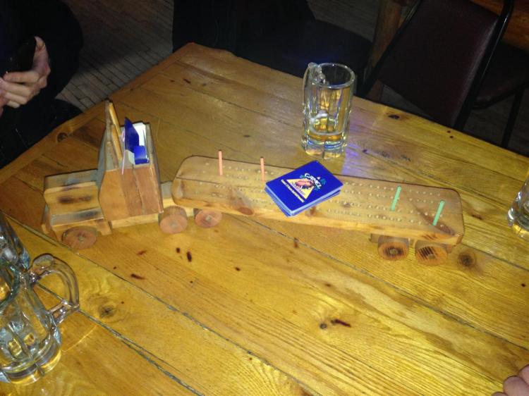 Semi Truck Cribbage Board